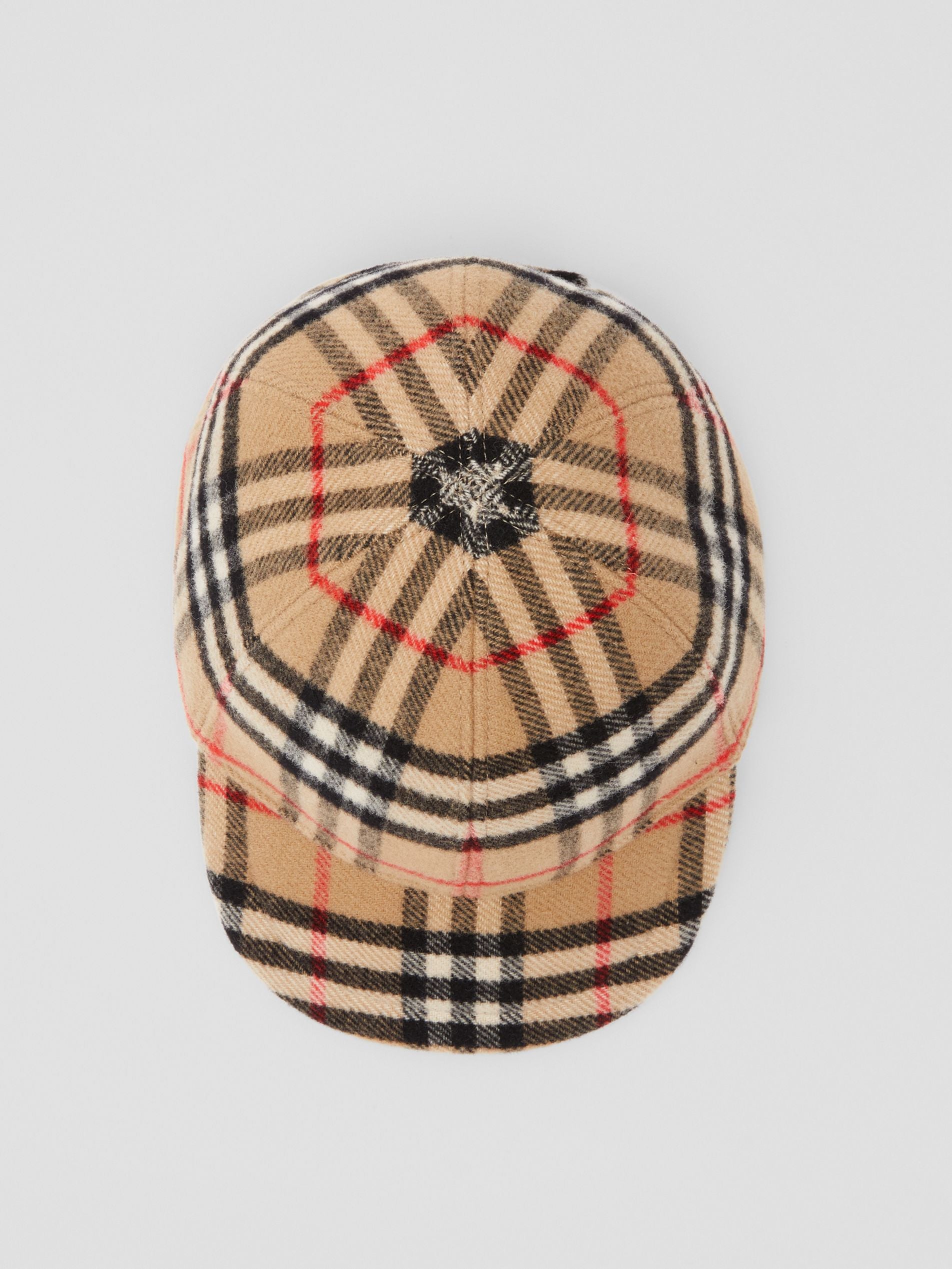 Boys & Girls Archive Beige Check Wool Hat