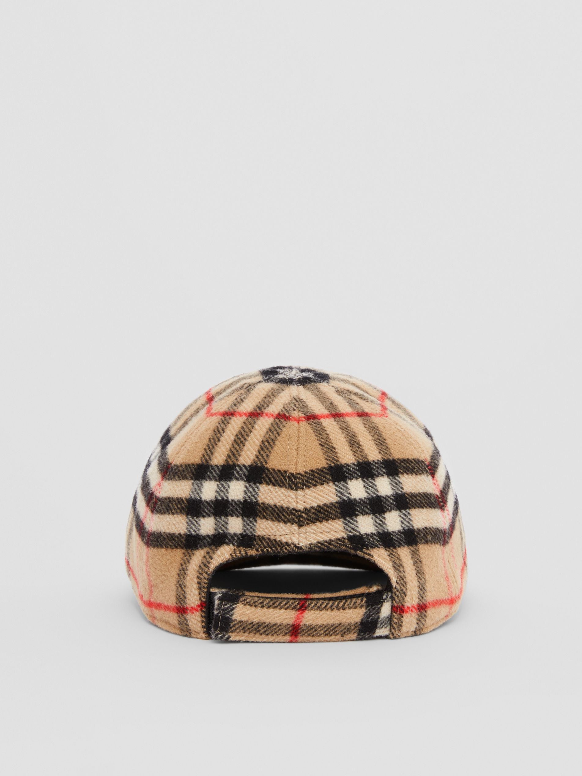 Boys & Girls Archive Beige Check Wool Hat