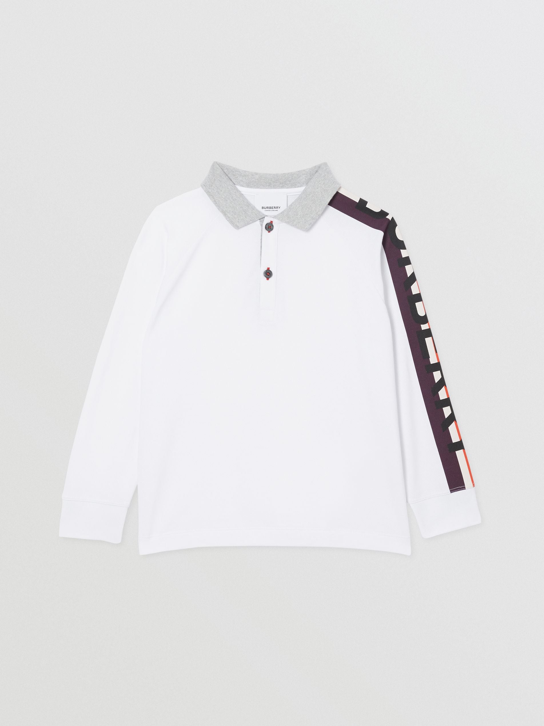 Boys White Cotton Polo Shirt