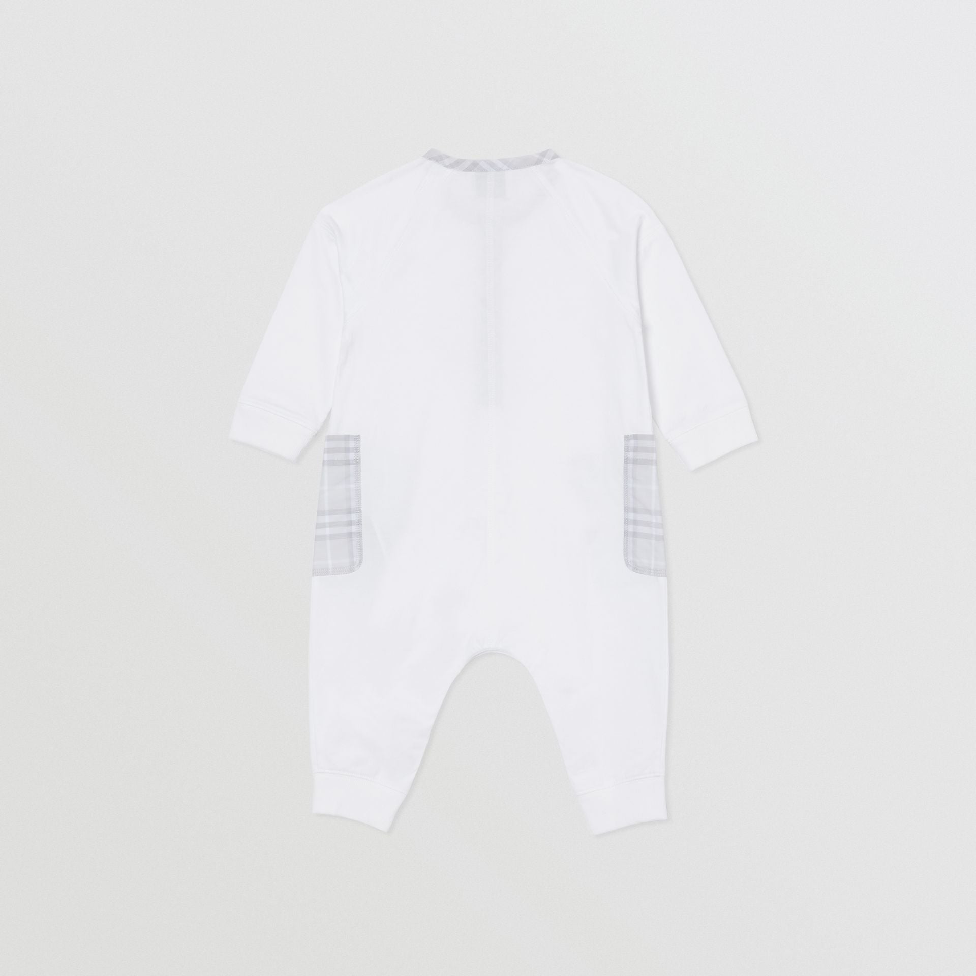 Baby Boys & Girls White Cotton Babysuit