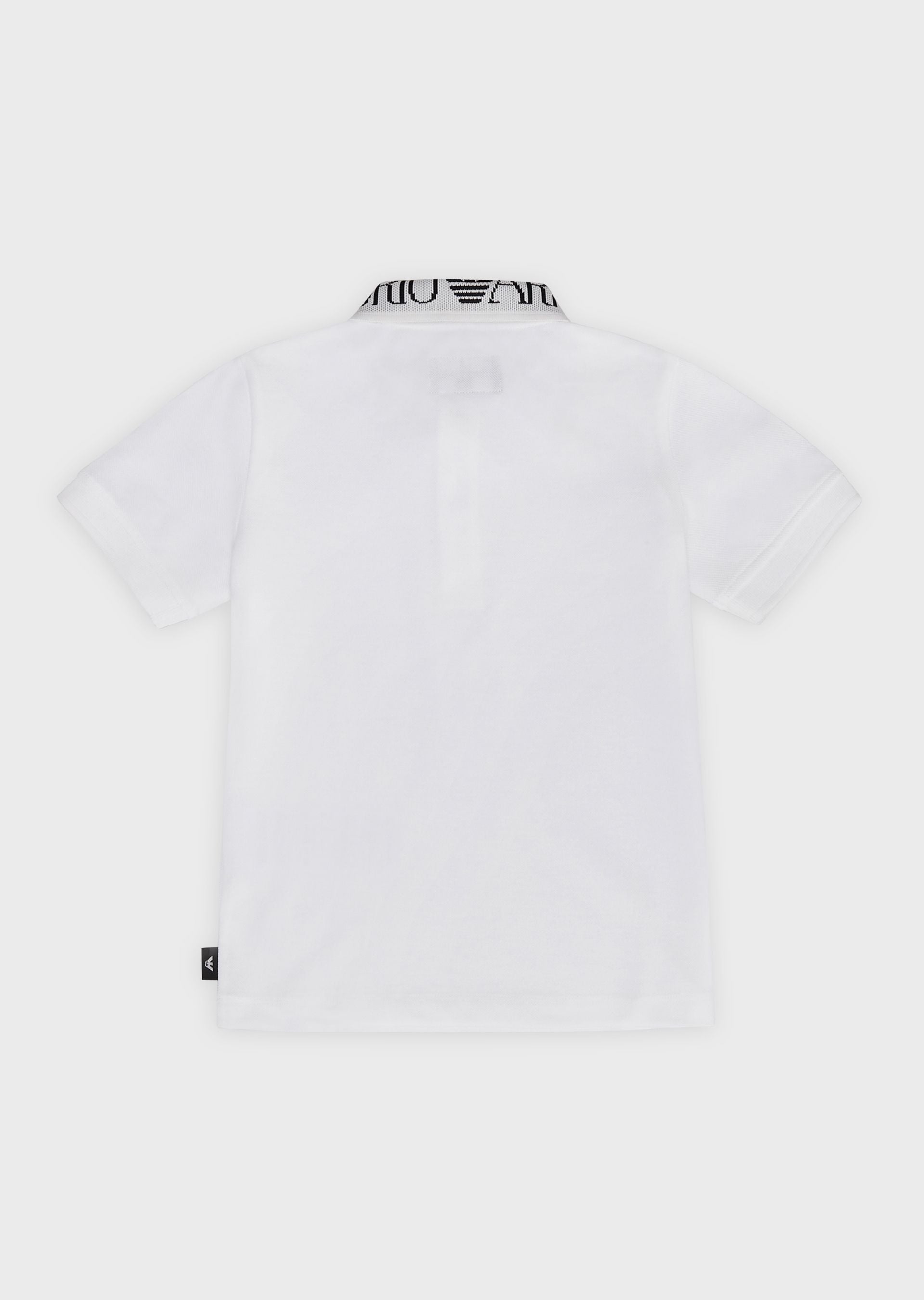 Boys White Logo Cotton Polo Shirt