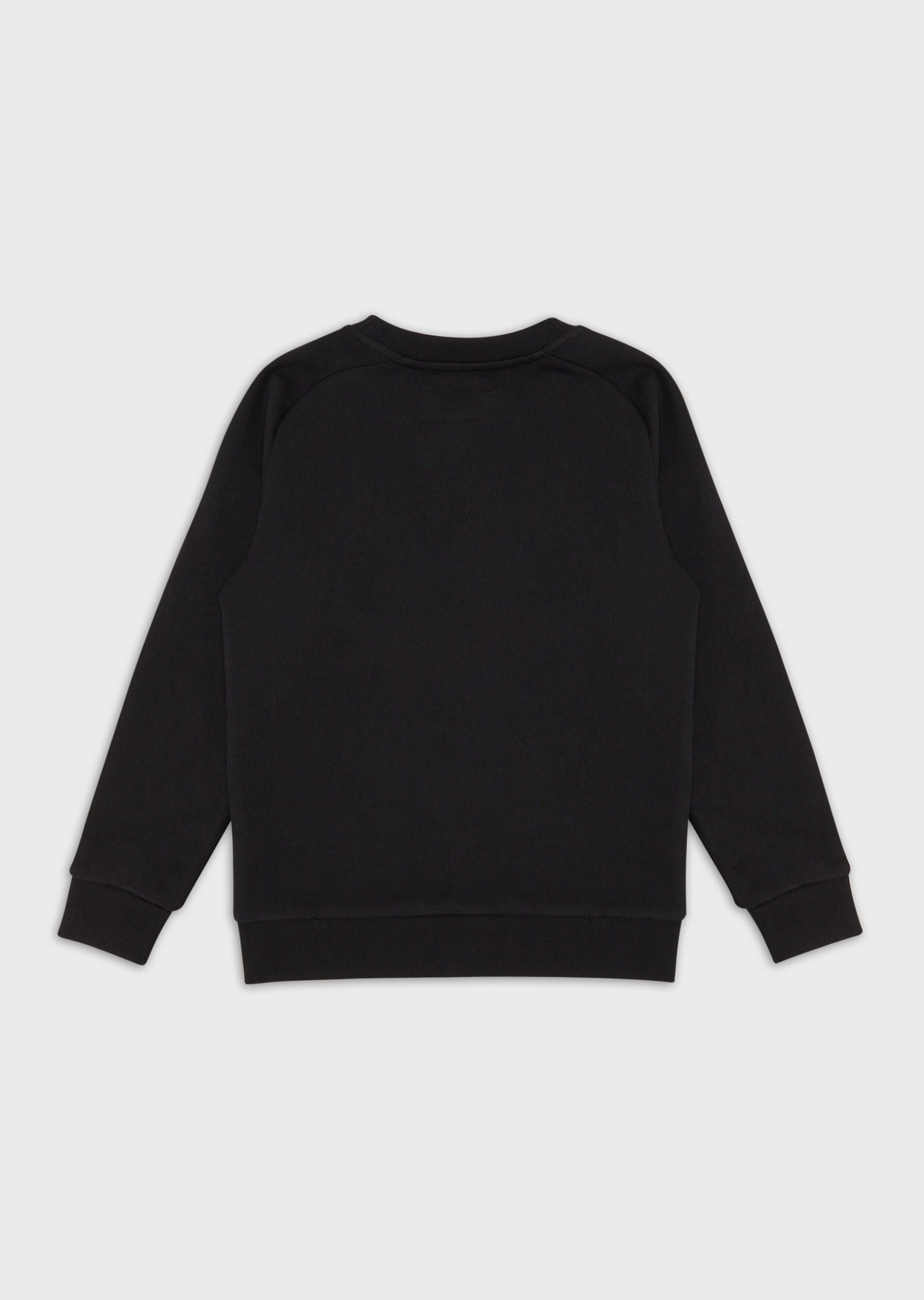 Boys Black Logo Cotton Sweatshirt