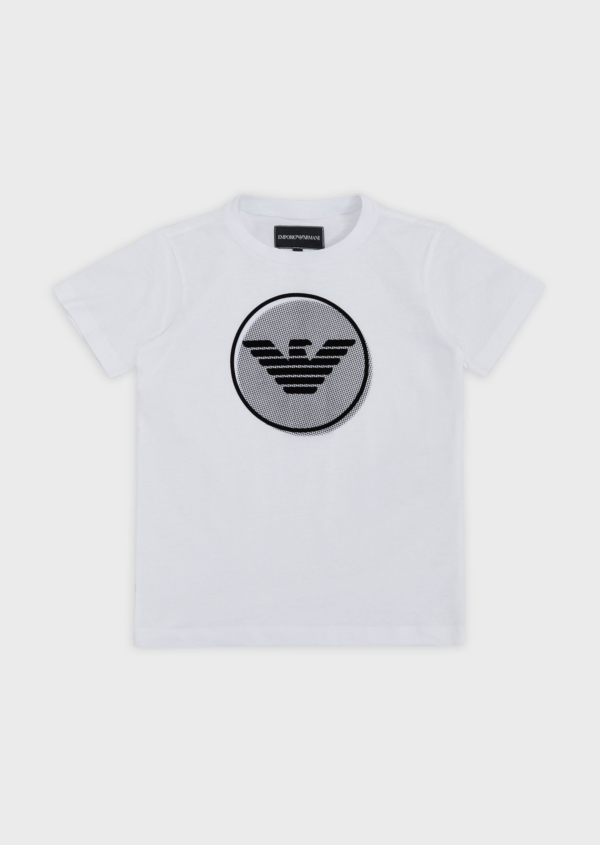 Boys White Logo Cotton T-shirt