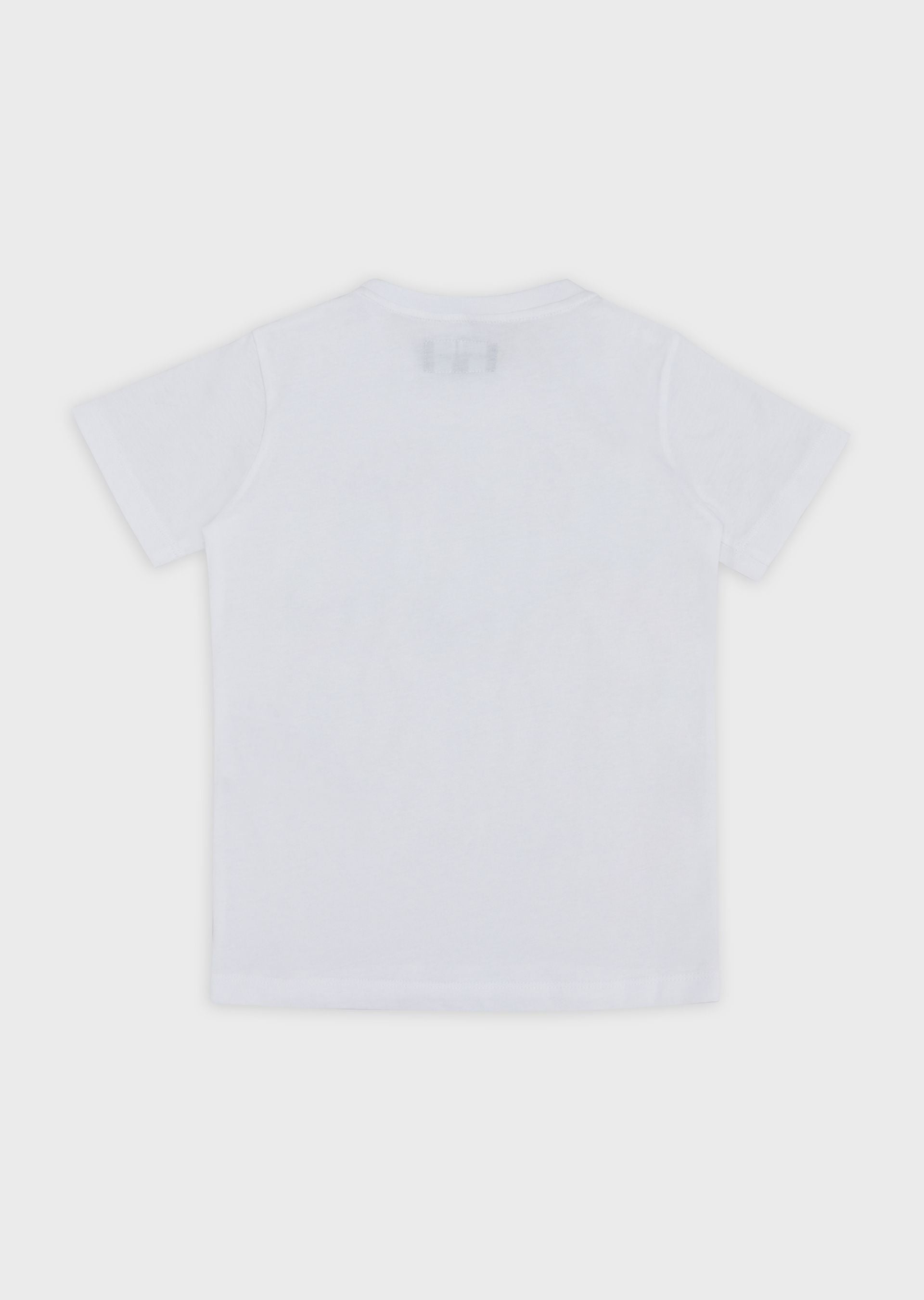 Boys White Logo Cotton T-shirt