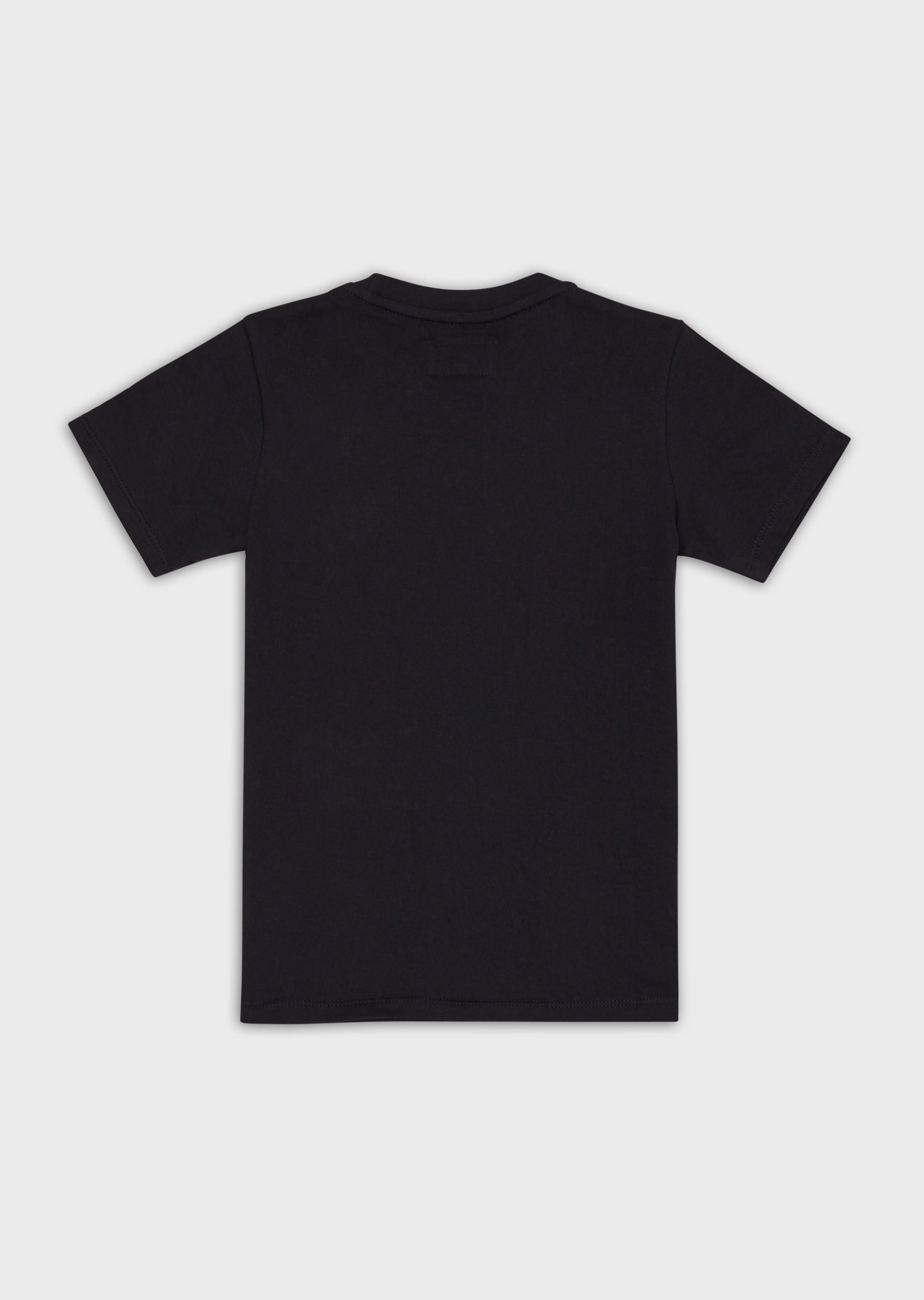 Boys Black Logo Cotton T-shirt