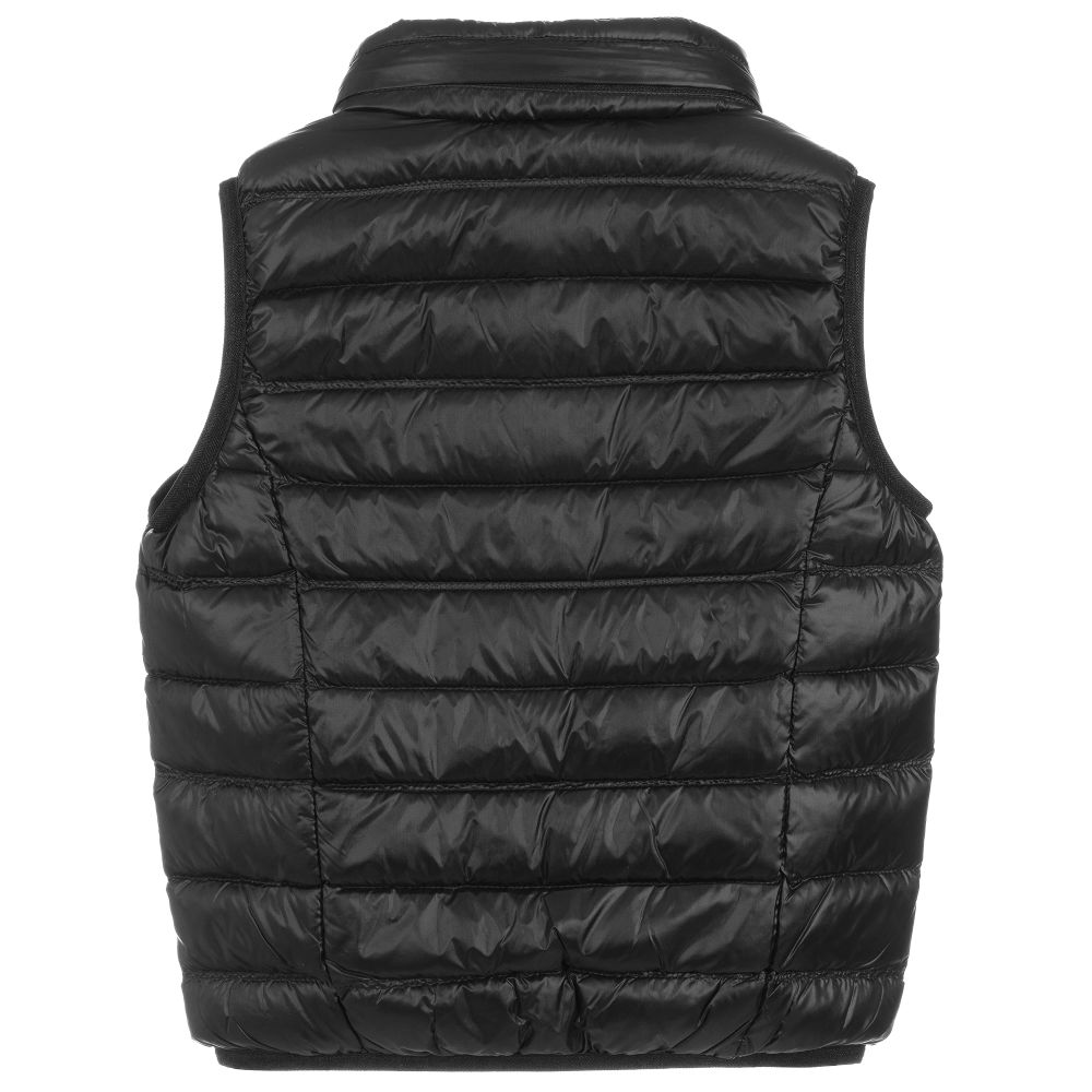 Boys Black Padded Down Gilet