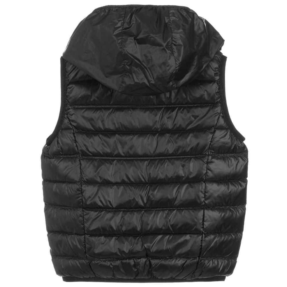 Boys Black Padded Down Gilet