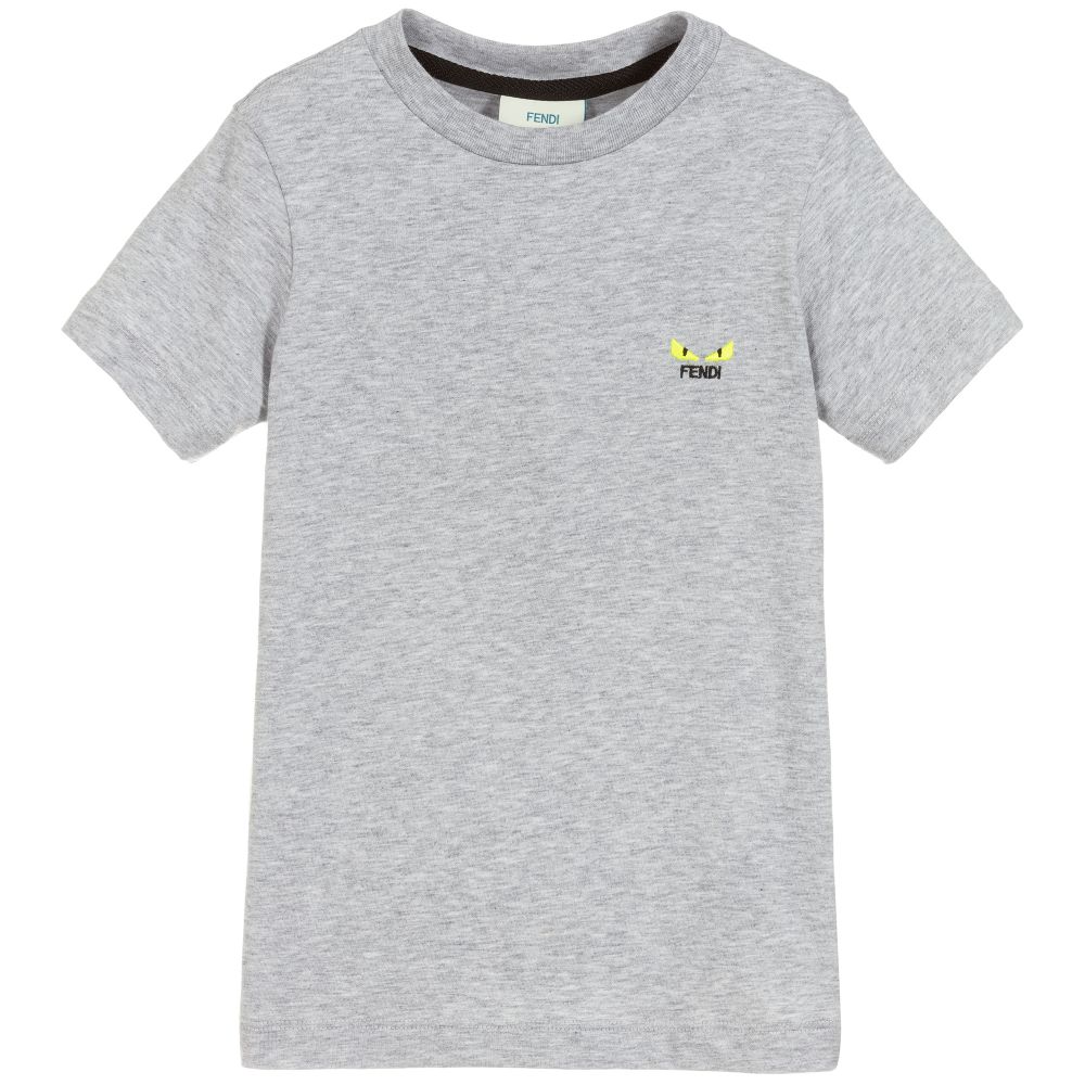 Boys Grey Cotton T-Shirt