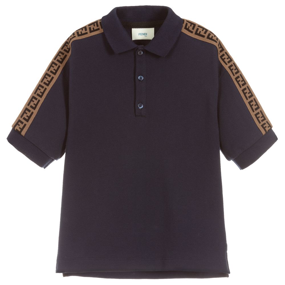 Boys Navy Blue Cotton Polo Shirt