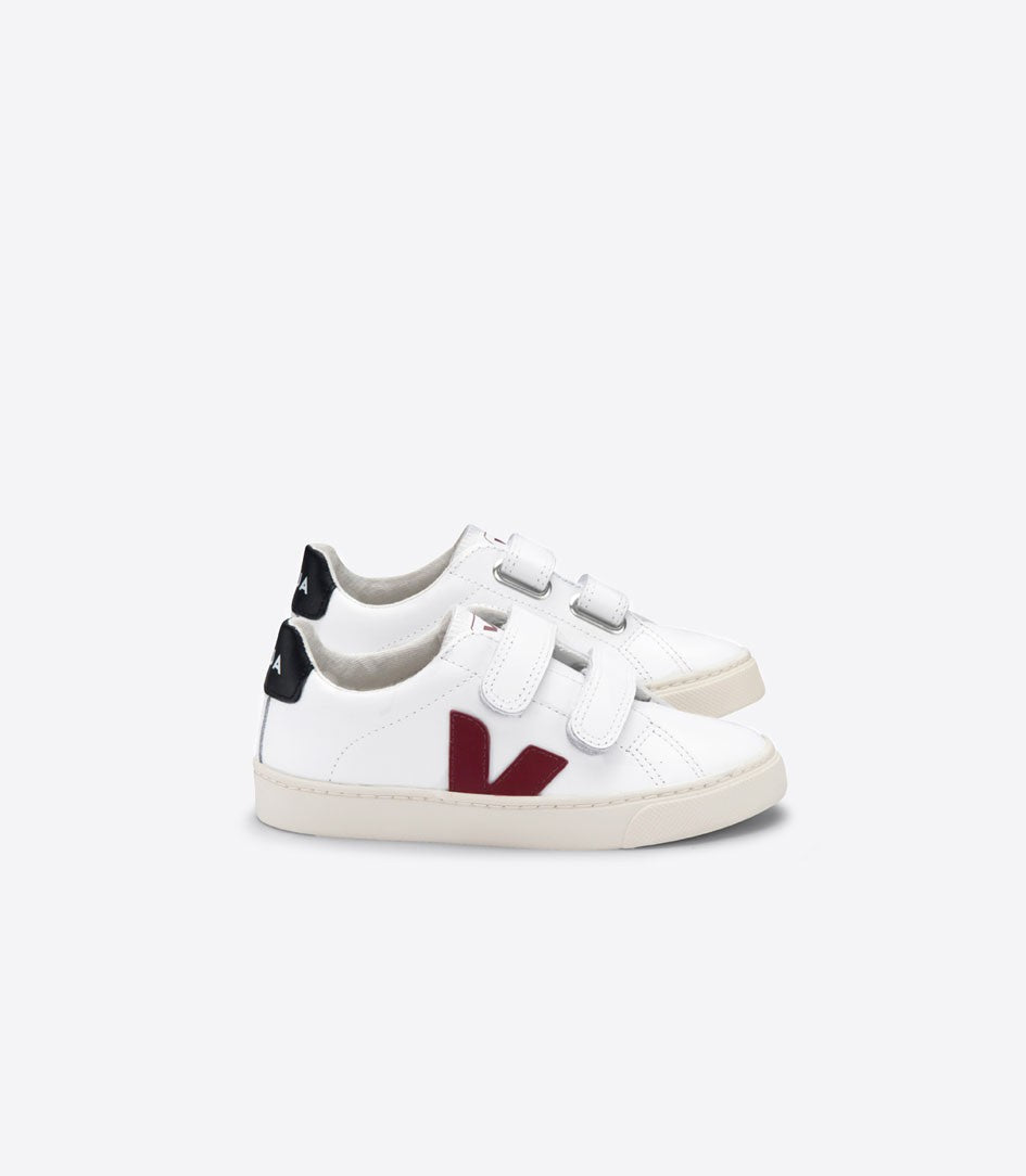 Baby Boys & Girls White "Esplar" Velcro Leather Shoes