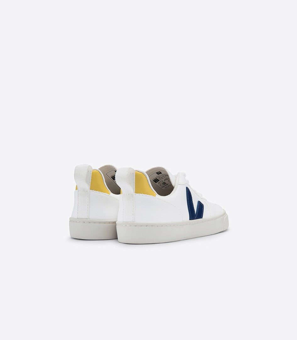 Boys White "V-10" Corn Leather Shoes