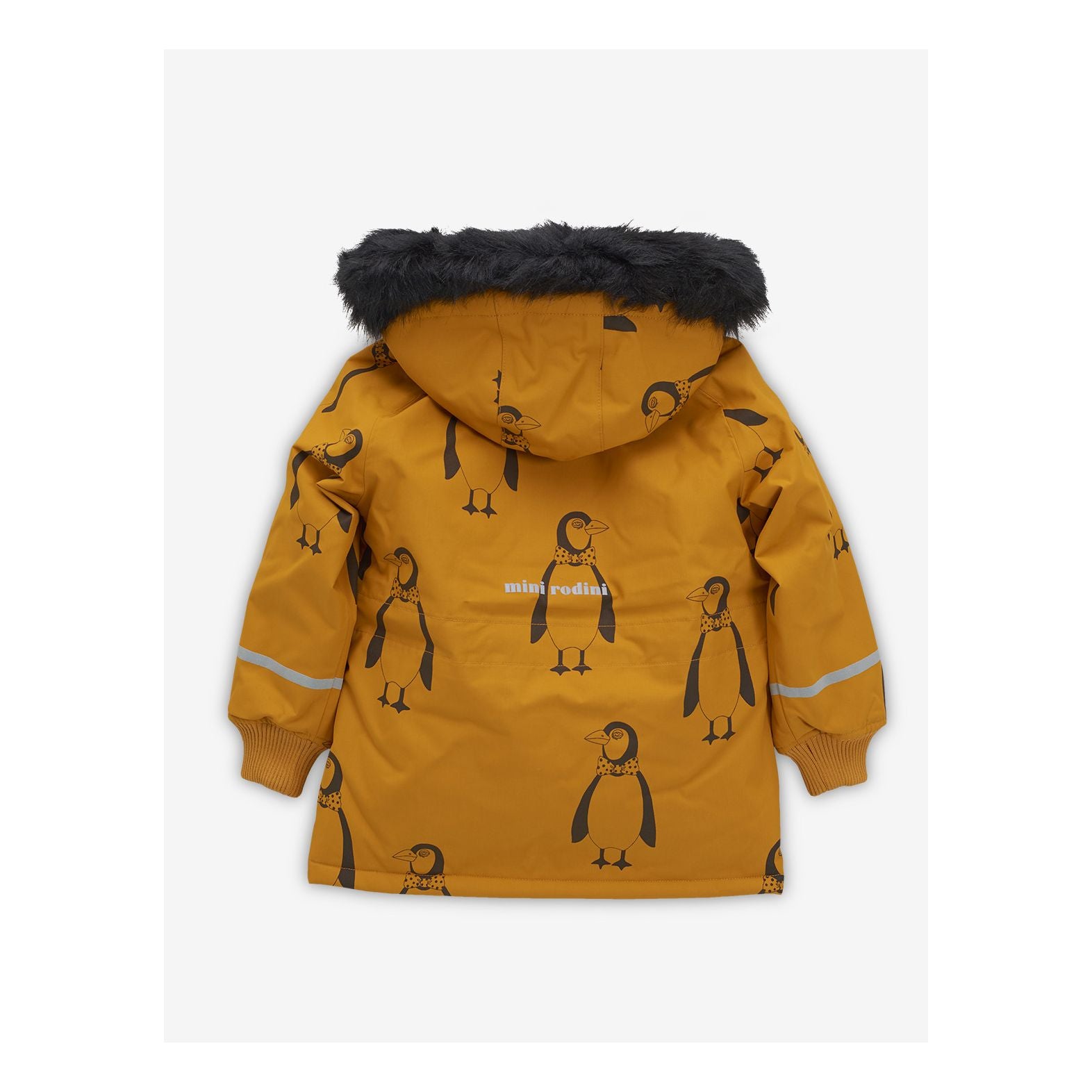 Boys & Girls Brown Penguin Hooded Jacket