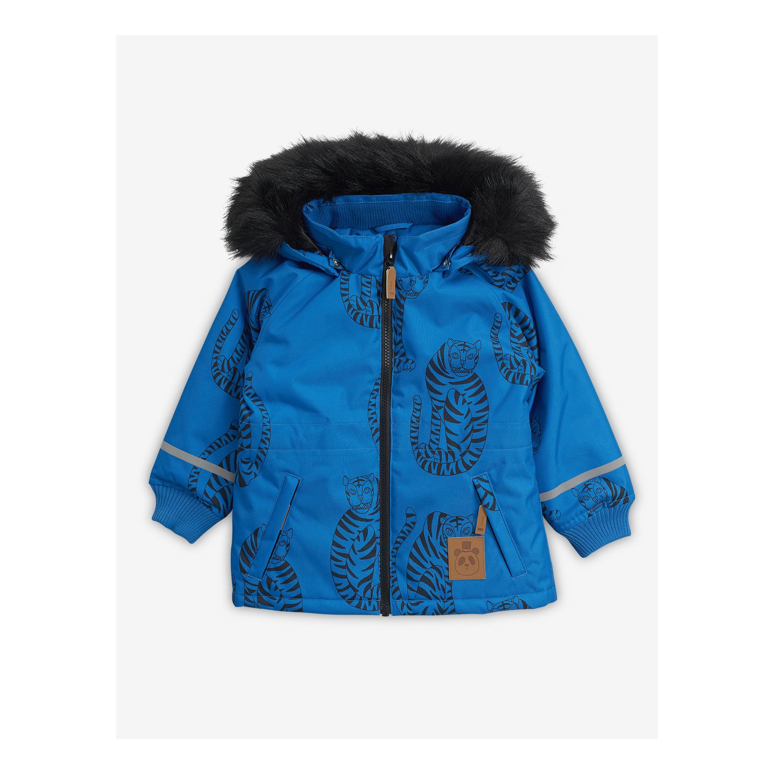 Boys & Girls Blue Tiger Hooded Jacket