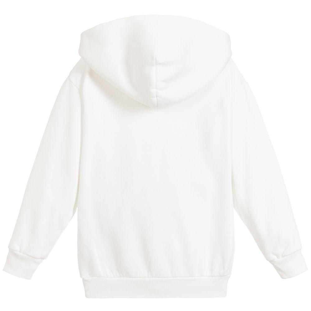 Boys & Girls White Jersey Cotton Sweatshirt