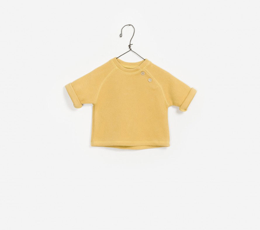 Baby Boys Yellow Cotton Sweater