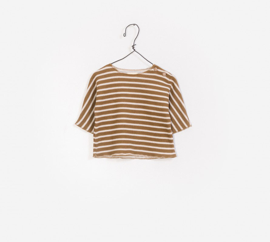 Baby Boys Coffee Stripes Cotton Sweater