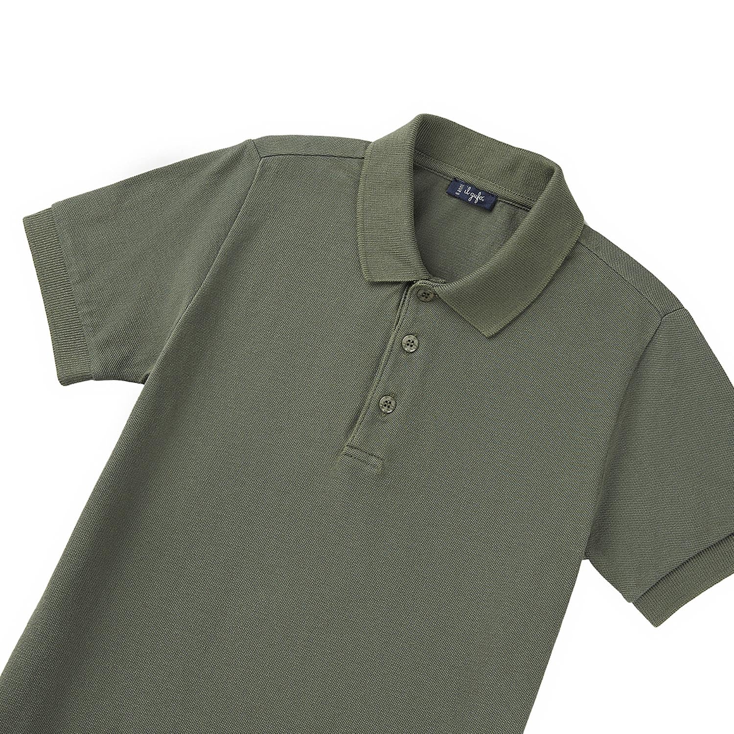 Boys Dark Green Cotton Polo Shirt