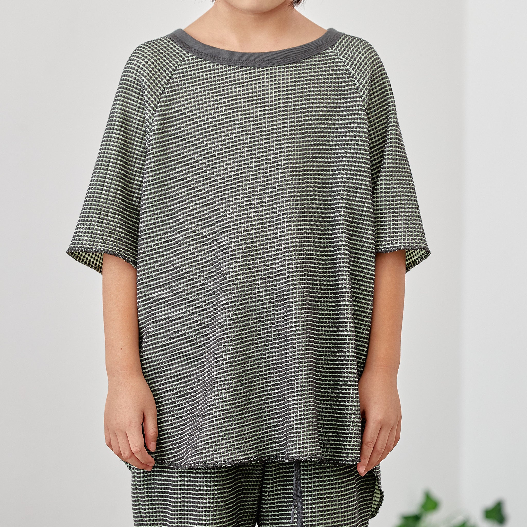 Boys & Girls Charcoal Check T-Shirt