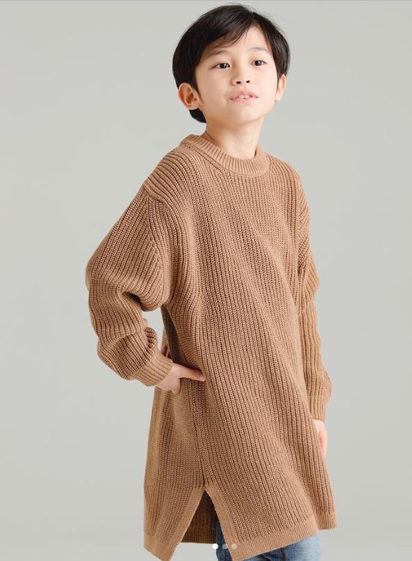 Boys & Girls Camel Cotton Sweater