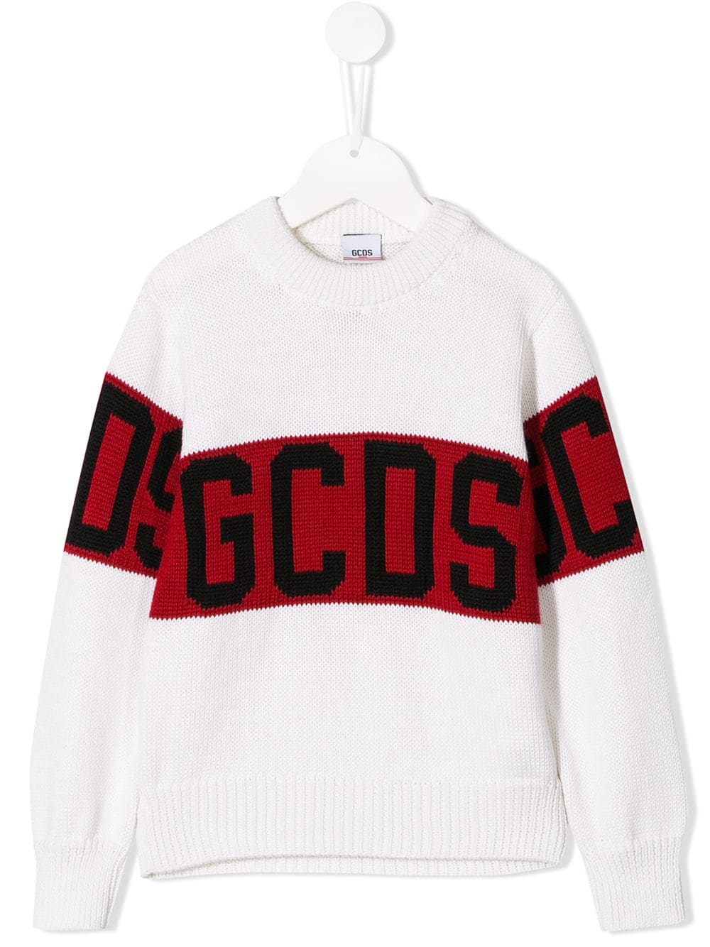 Boys & Girls White Logo Wool Sweater