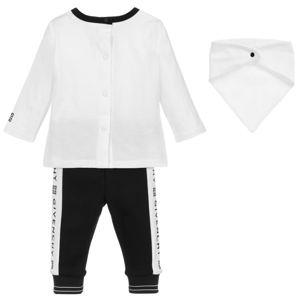 Baby Boys & Girls White Logo Cotton Set