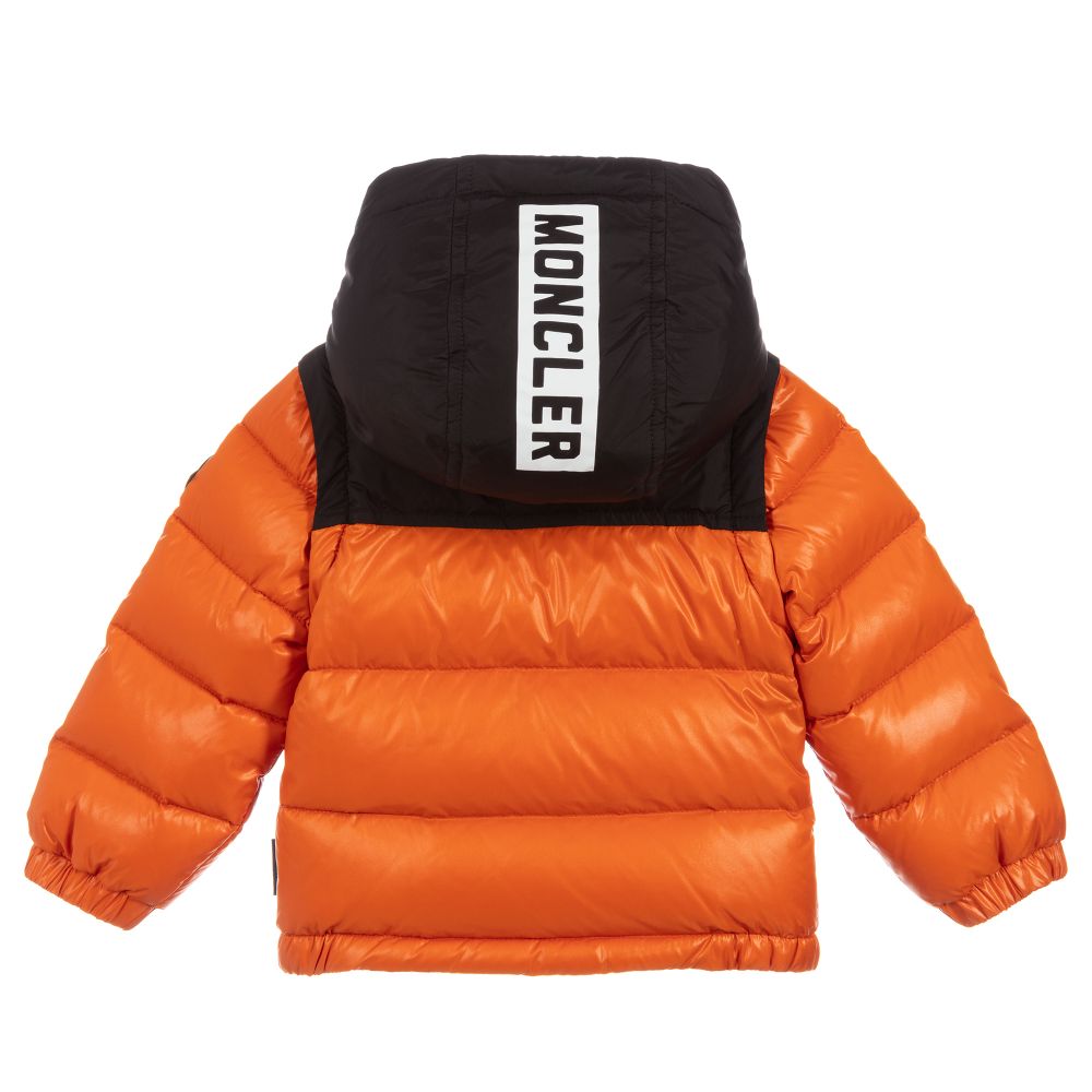 Baby Boys Orange "DUC" Padded Down 2-in-1 Jacket