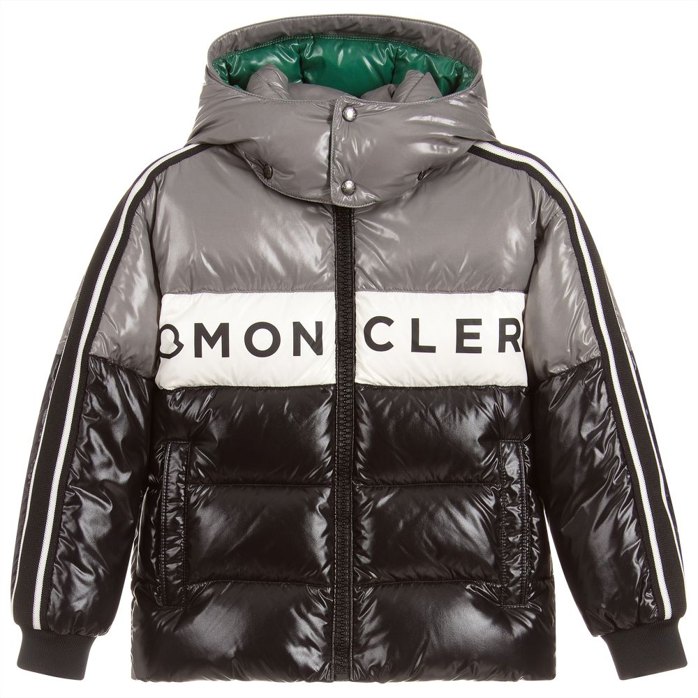 Boys Grey "FEBREGE" Padded Down Puffer Jacket