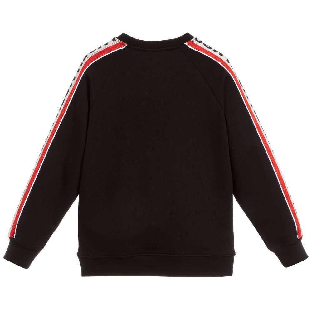 Boys & Girls Black Cotton Sweatshirt