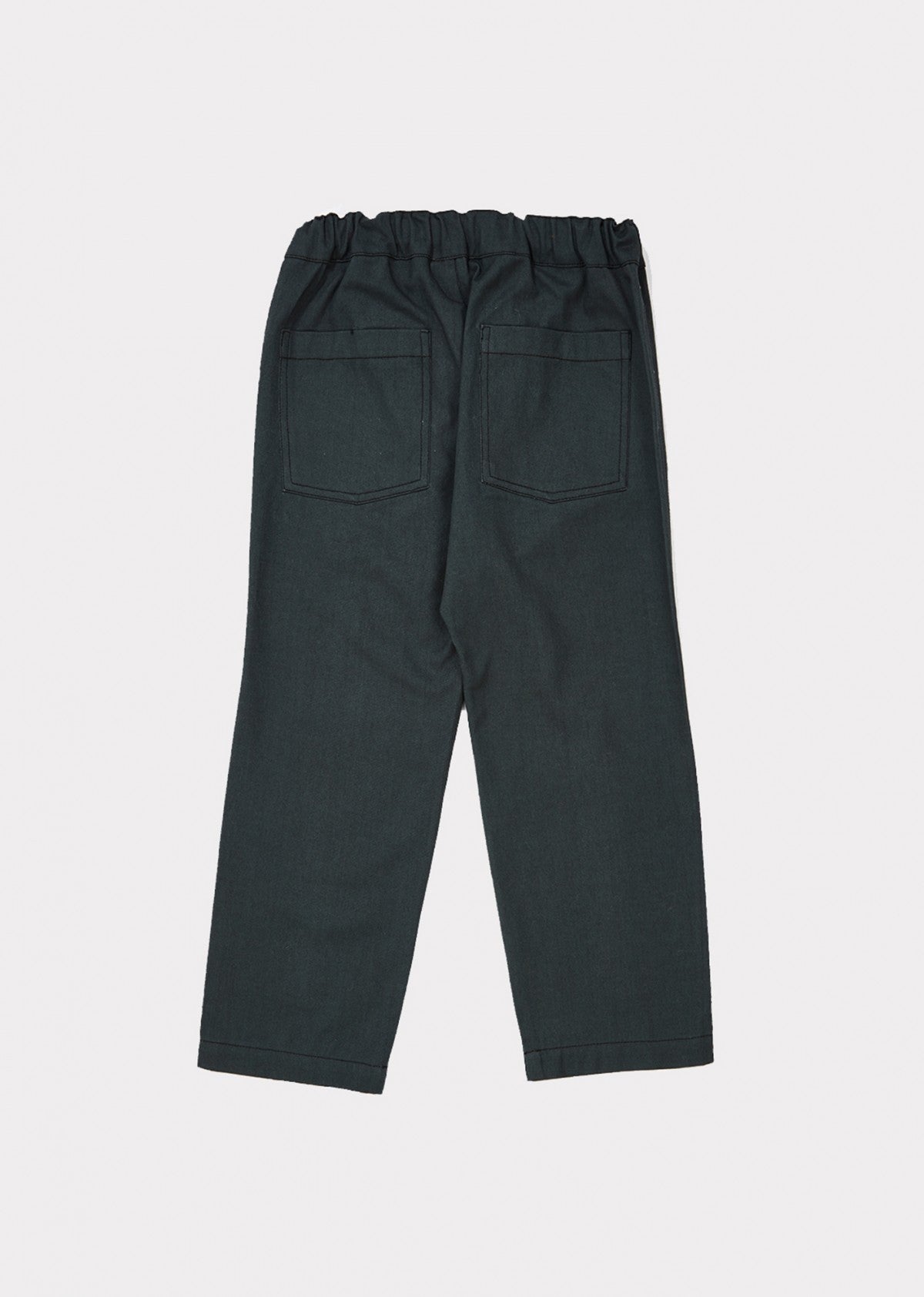 Boys & Girls Dark Green Cotton Trousers