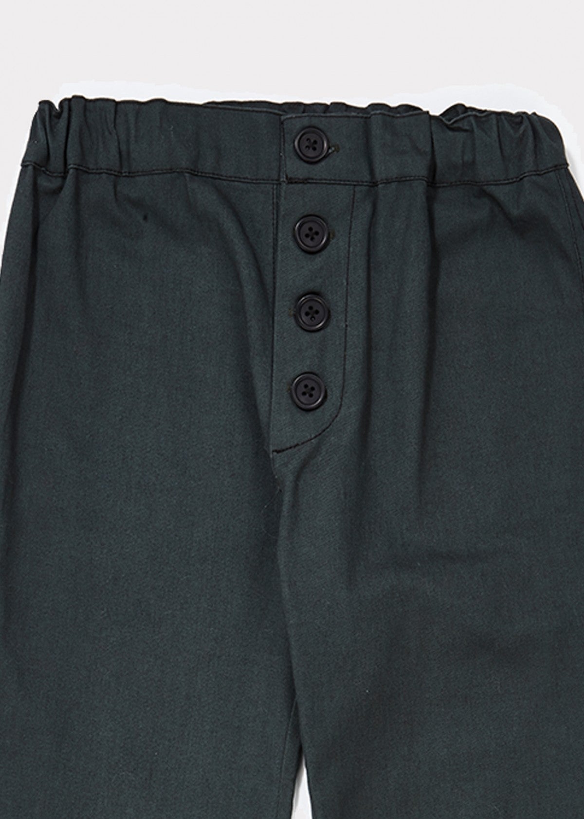 Boys & Girls Dark Green Cotton Trousers