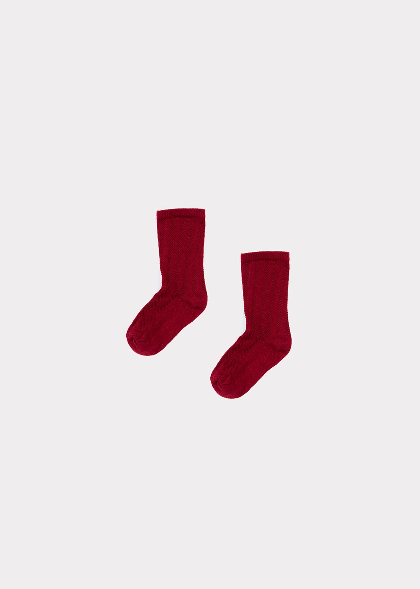 Baby Girls Dark Red Cotton Socks