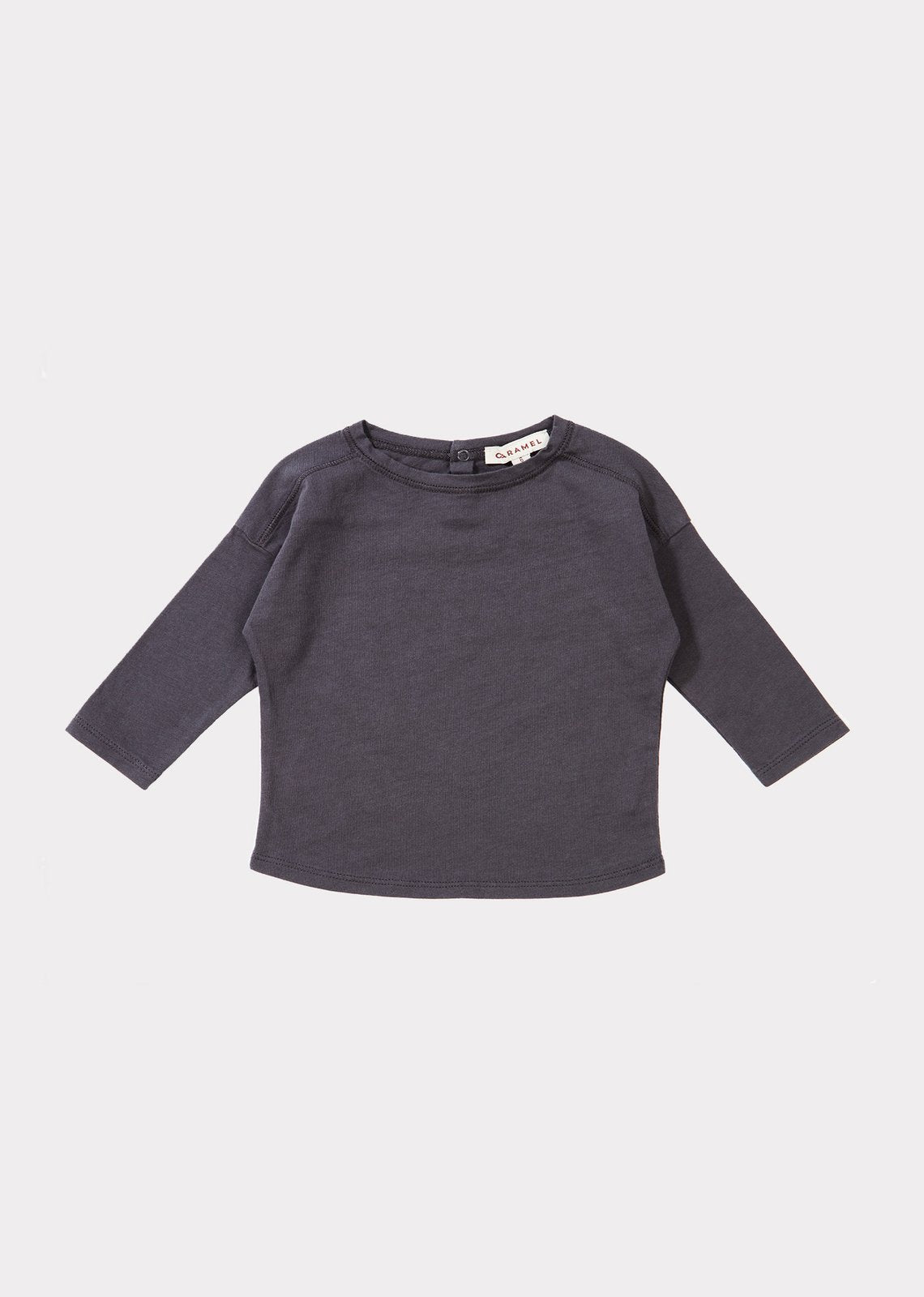 Baby Boys Dark Grey Cotton Top