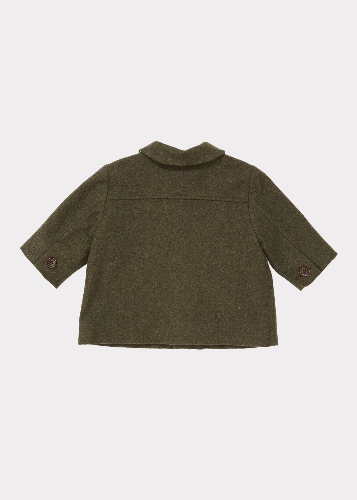 Baby Boys & Girls Khaki Wool Coat