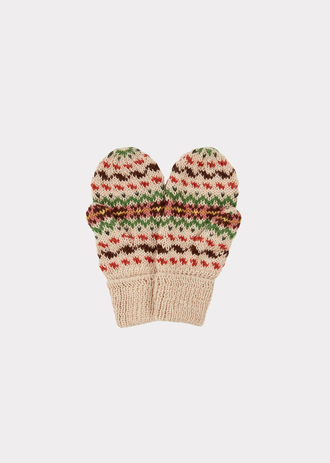 Boys & Girls Multicolor Alpaca Gloves