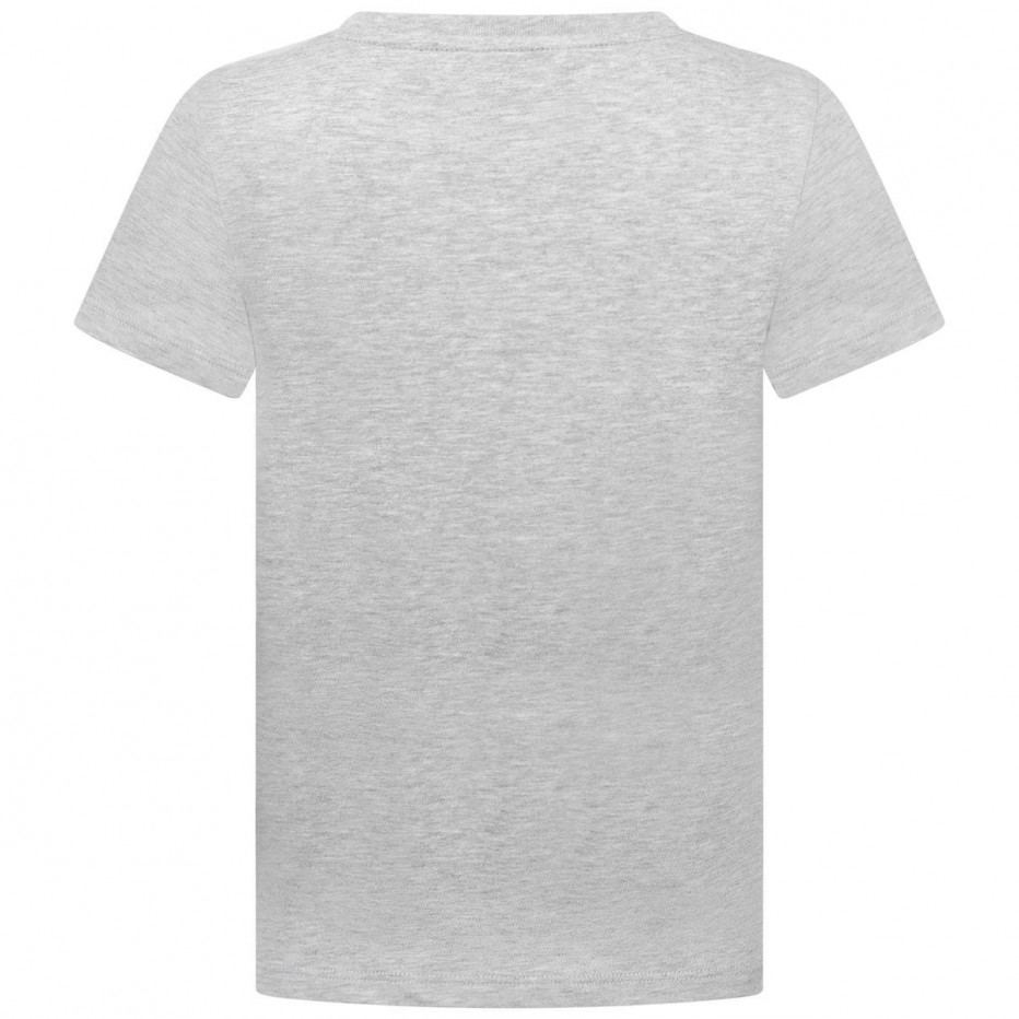 Boys Grey Logo Cotton T-shirt