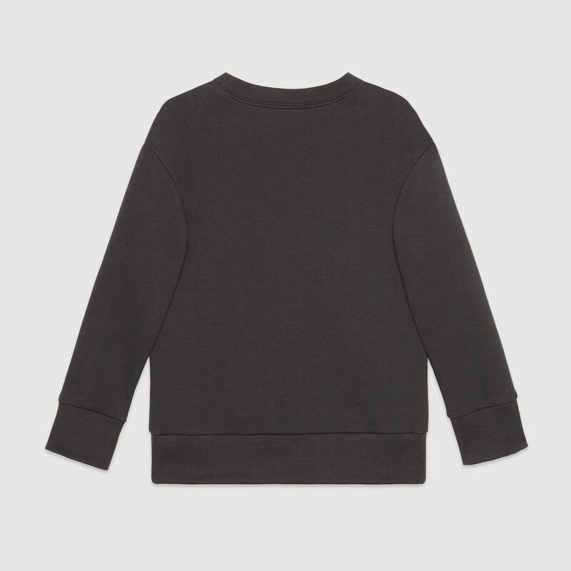 Boys Dark Grey Tennis Cotton Sweatshirt