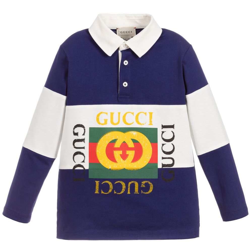 Boys Blue & White Polo Shirt