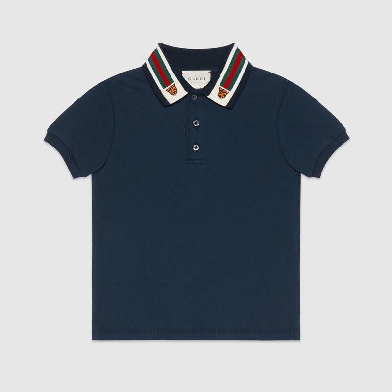 Boys Blue Cotton Polo Shirt