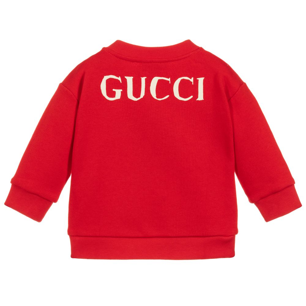 Baby Boys Red Cotton Sweatshirt