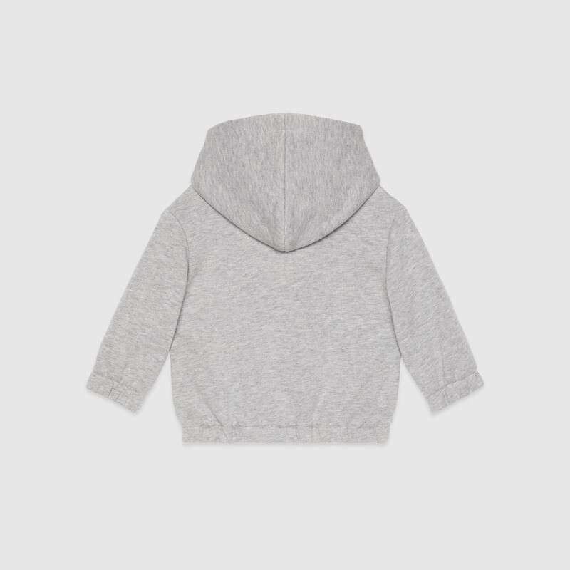 Baby Boys Grey Zip Cotton Sweatshirt