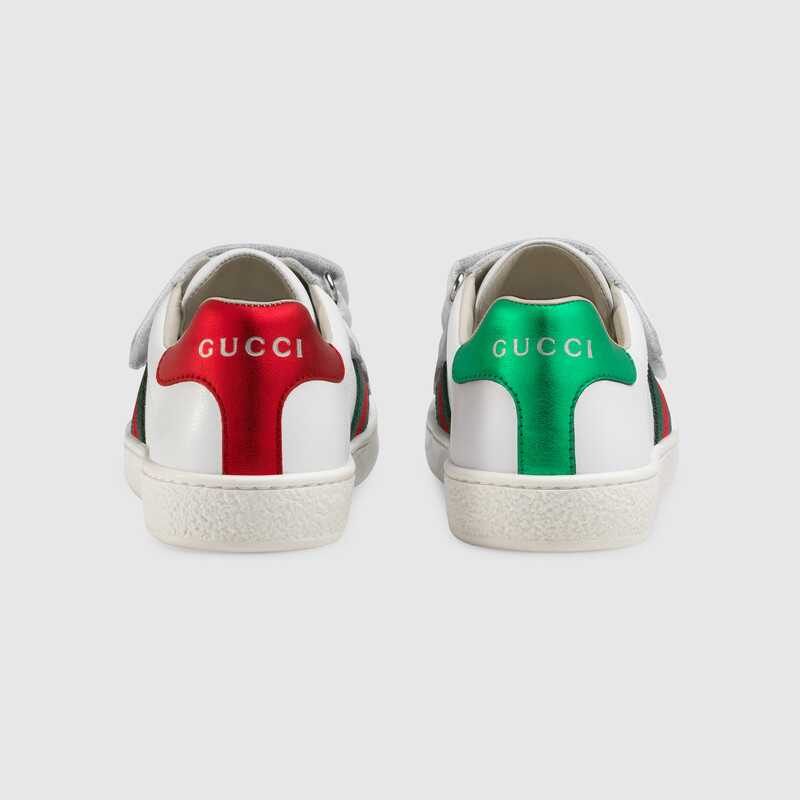 Boys & Girls White Leather Velcro Shoes