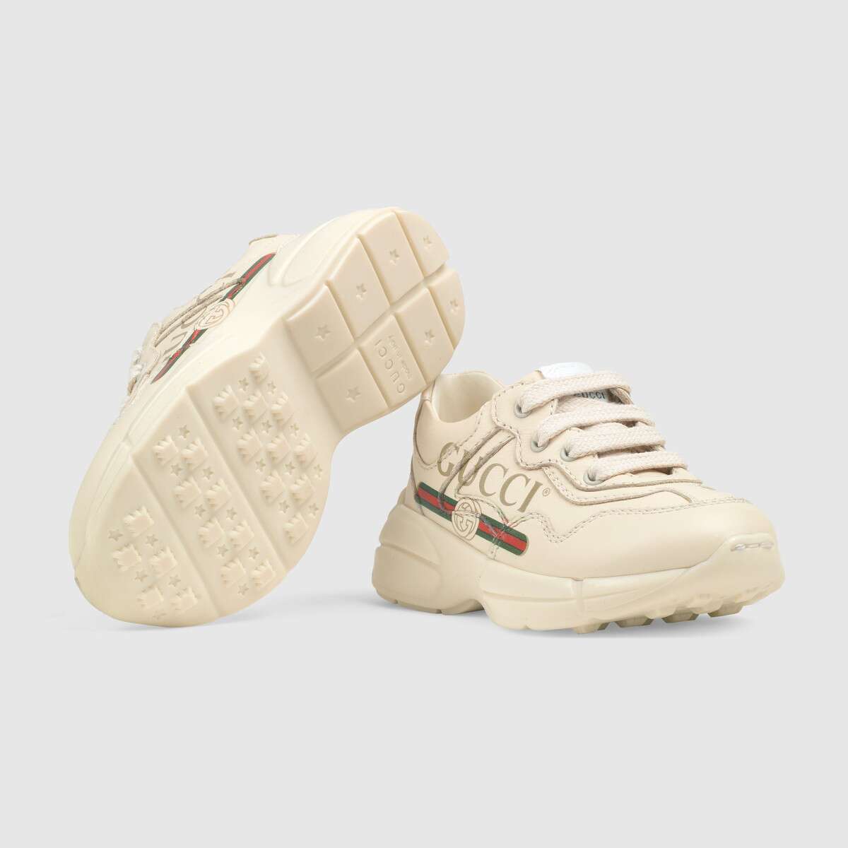 Baby Boys & Girls Ivory Logo Leather Shoes