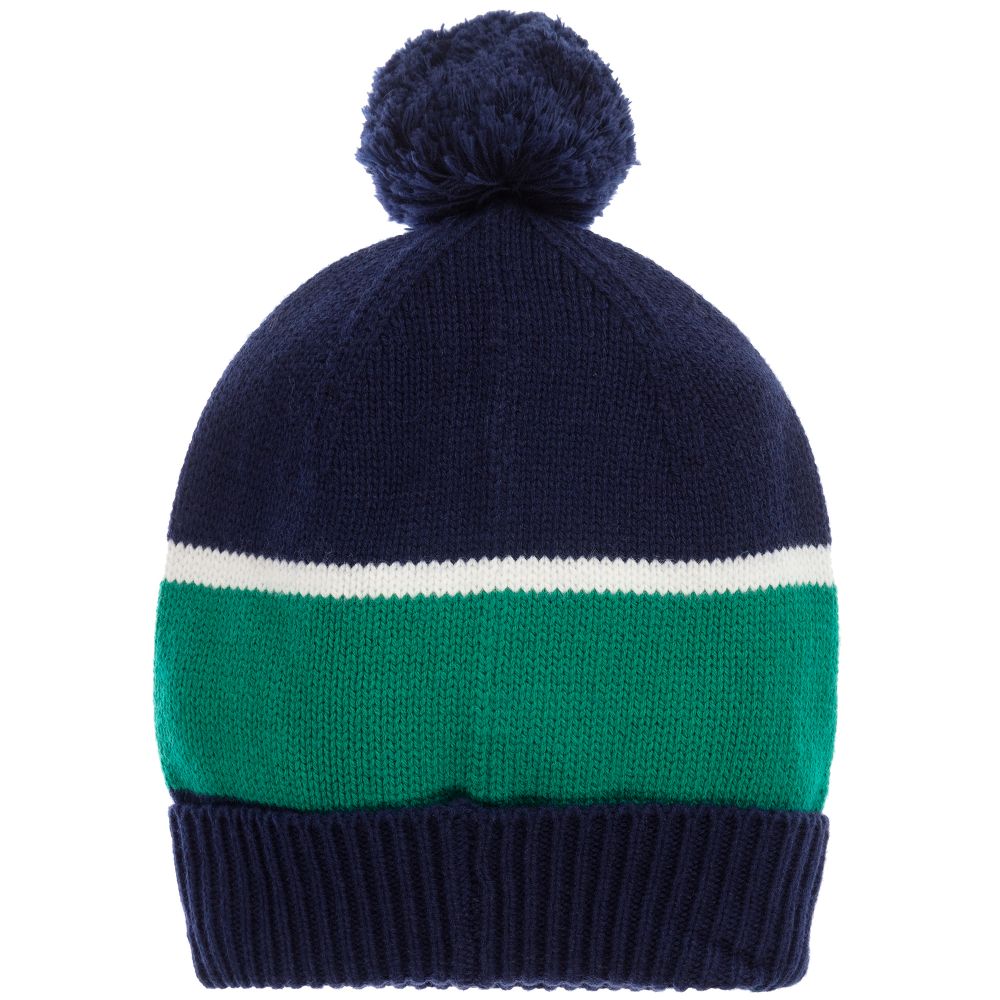 Boys & Girls Blue Cotton Knit Hat