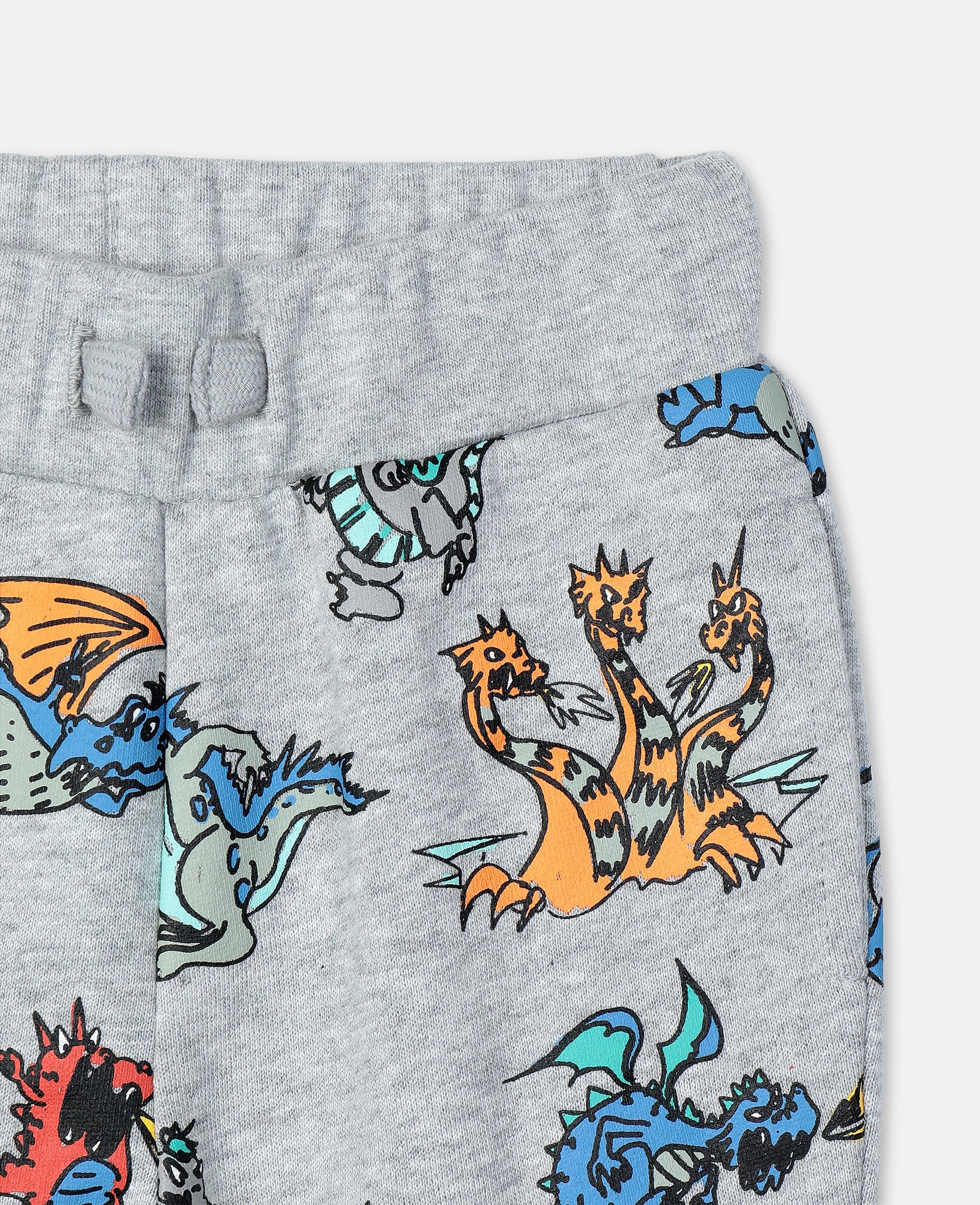 Baby Boys & Girls Grey Dragon Cotton Trousers