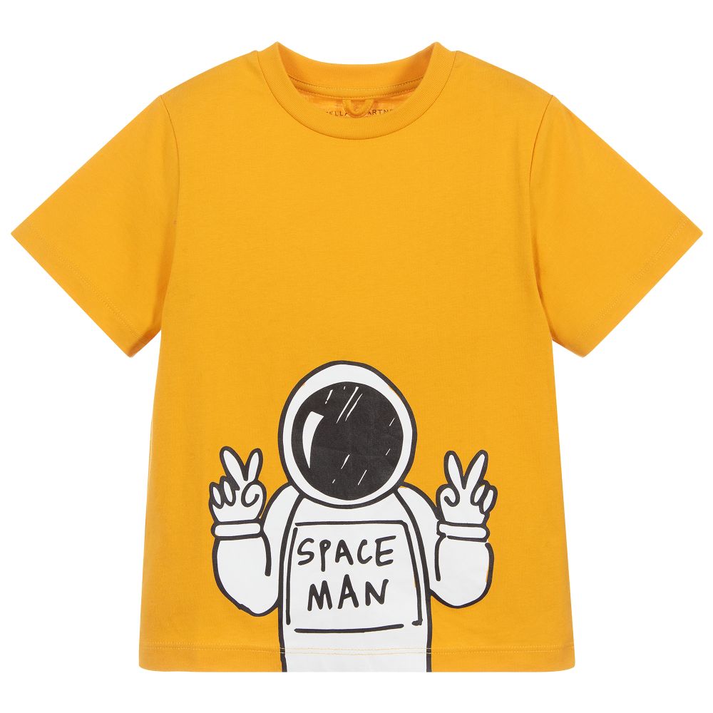 Boys Yellow Cotton T-shirt