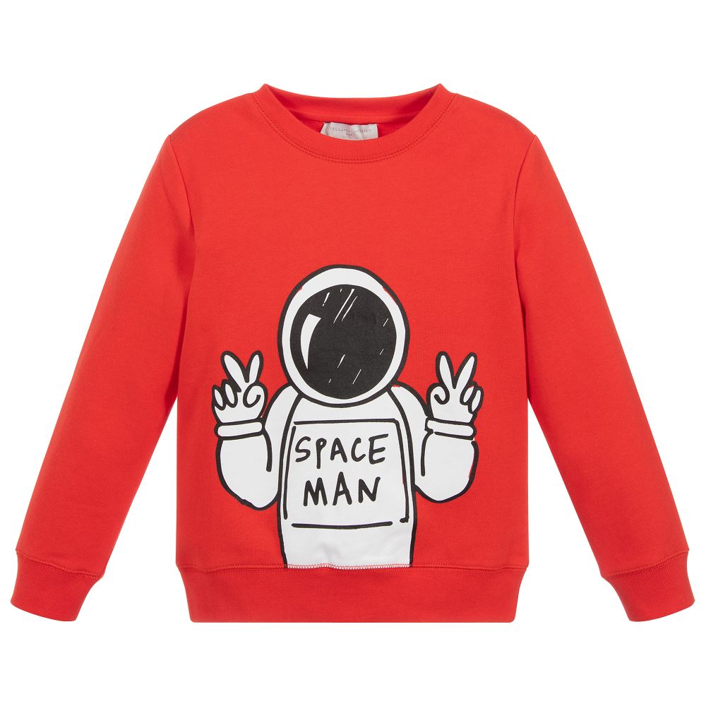 Boys Red Cotton Sweatshirt