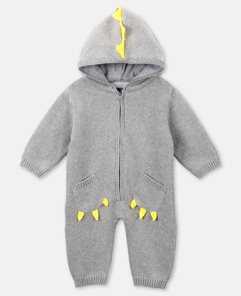 Baby Boys Grey Knit Jumpsuit