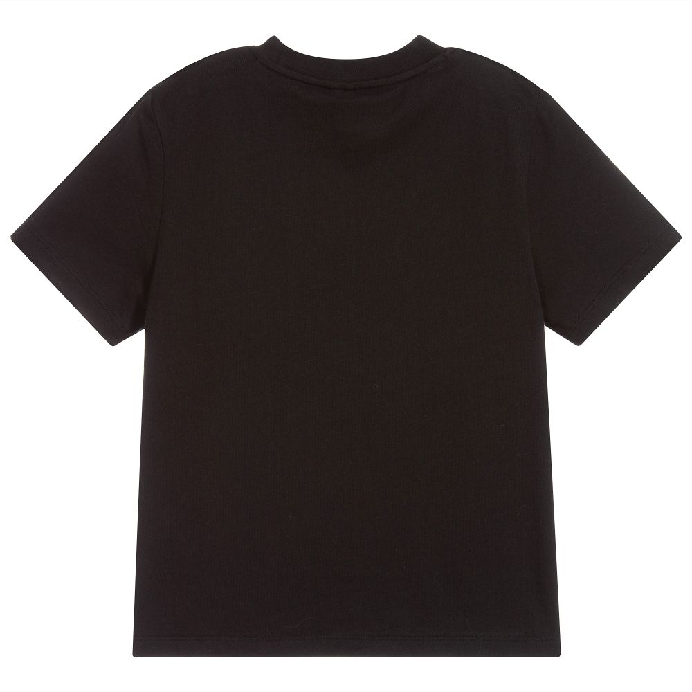 Boys Black Cotton T-shirt