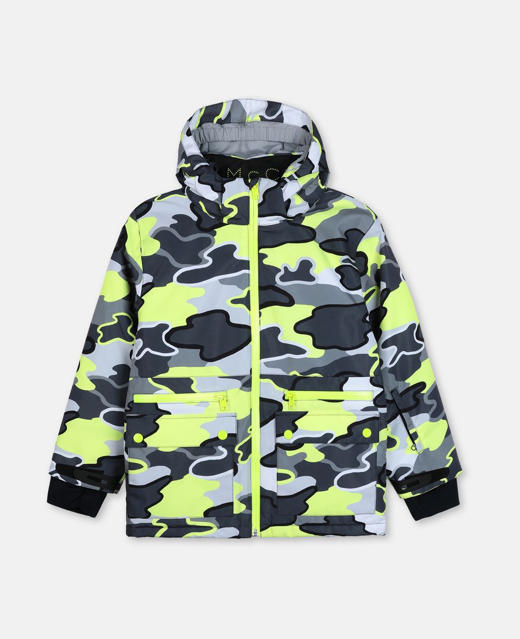 Boys Grey & Yellow Ski Jacket