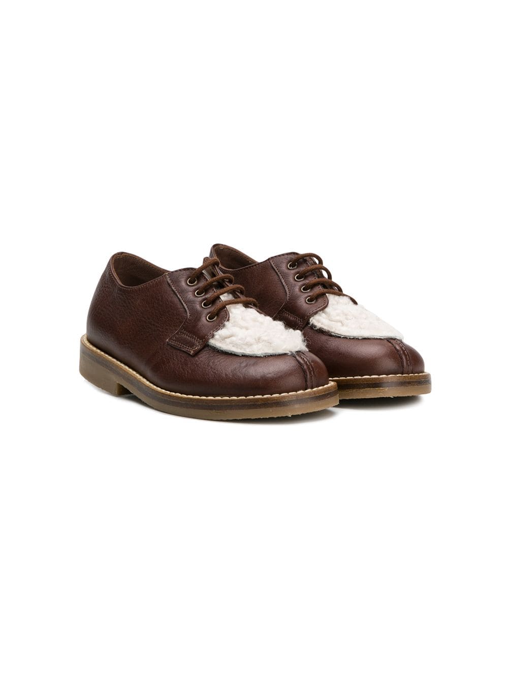 Boys & Girls Brown Leather Shoes